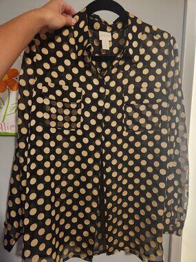 Polka dot button up
